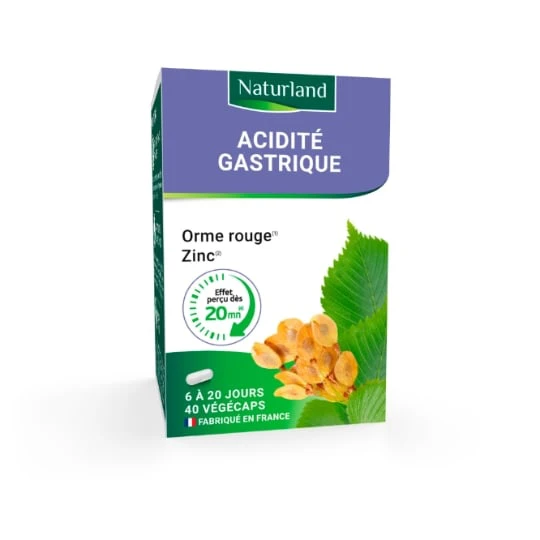 Complément alimentaire Acidité Gastrique Orme Rouge et Zinc