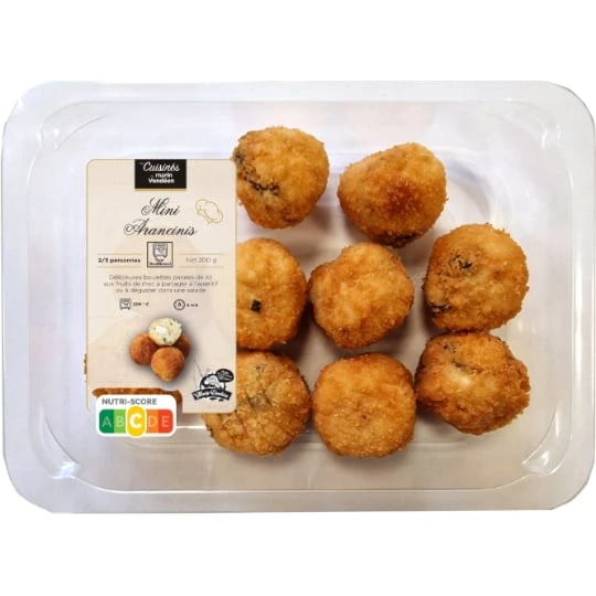Mini arancinis panés aux fruits de mer