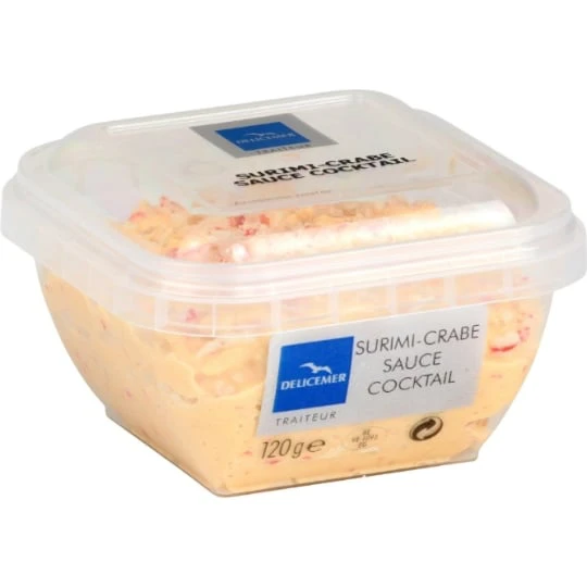 Surimi-crabe à tartiner, sauce cocktail