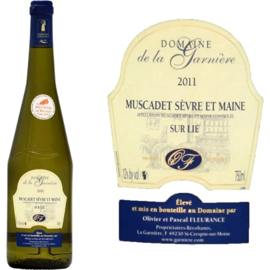 Vin blanc Muscadet Sèvre et Maine sur Lie DOMAINE DE LA GARNIERE
