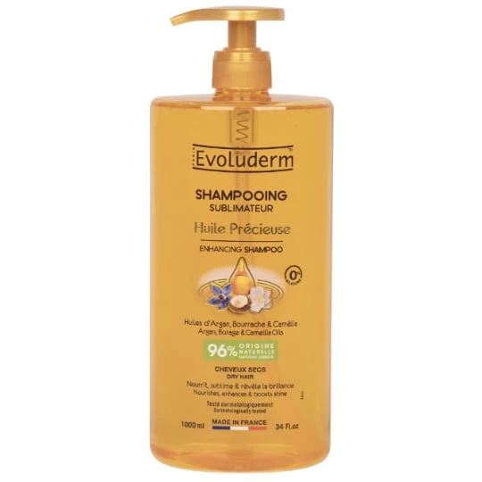 Shampoing Sublimateur Cheveux secs Huiles d'Argan Bourrache et Camélia Végan