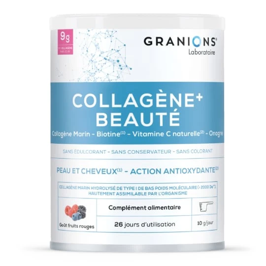 Complément Alimentaire Collagène Beauté Peau et Cheveux Action Antioxydante