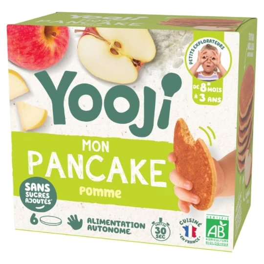 Pancakes pour Bébé Pomme Bio de 8 à 36 Mois