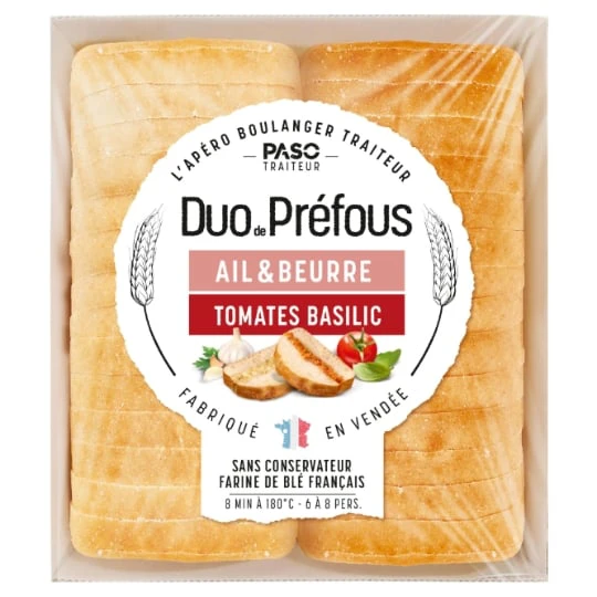 Duo de préfous ail tomates