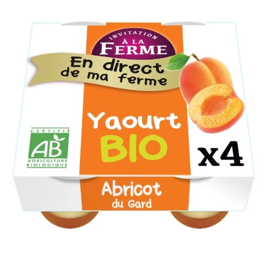 Yaourts abricot Bio