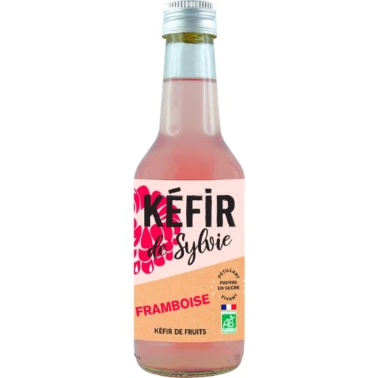 Boisson Pétillante au Kéfir et à la Framboise Bio