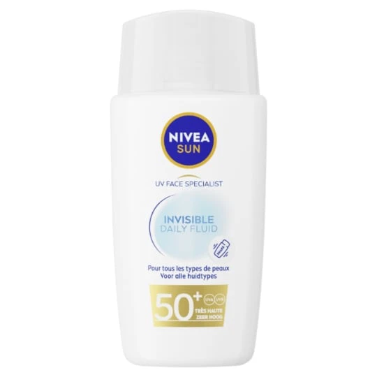 Crème Protection Solaire Visage  Fluide Invisible Fps 50+
