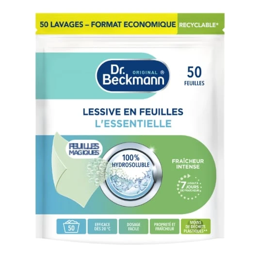 Lessive en feuilles L'Essentielle Hydrosoluble