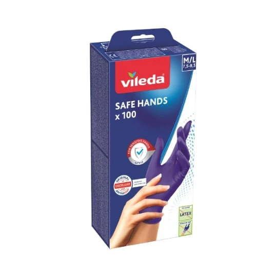 Gants de ménage Safe hands M/L - Le lot de 100