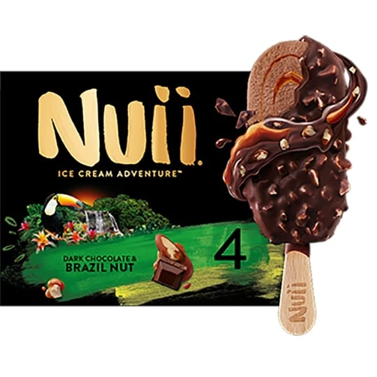 Glace Bâtonnets Chocolat noir & Noix du Brésil