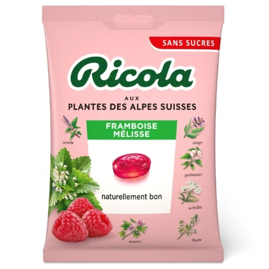 Bonbons Framboise Mélisse sans sucres