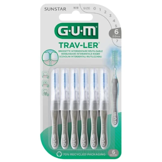 Brossette interdentaire Taille 6 2,0mm Gum