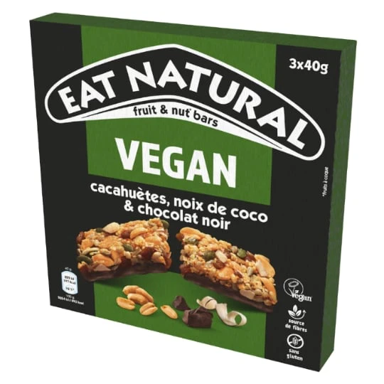 Barres Céréales Vegan Chocolat Noir