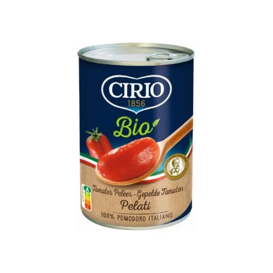 Tomates entières pelées à la purée de tomates bio
