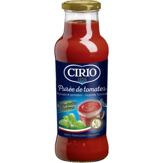 Purée de tomates au basilic