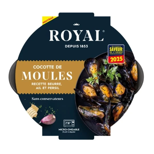 Moules Cuisinées au Beurre, Ail et Persil