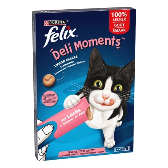 Friandise Pour Chat Adulte Liquide Saumon Déli Moments