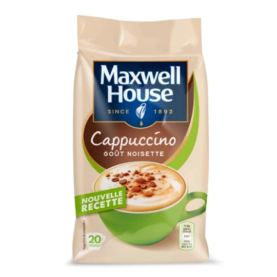 Café soluble cappuccino noisette