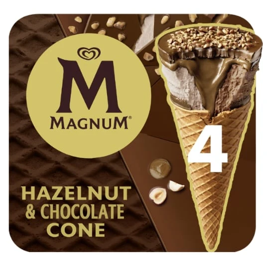 Glace Cône Noisette et Chocolat
