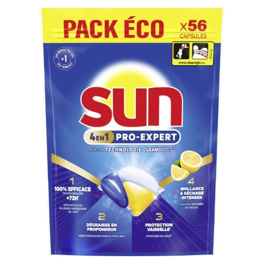 Capsules Lave-vaisselle Pro Expert Citron 4-en-1