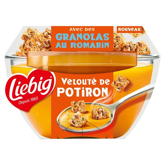Soupe Velouté de Potiron avec Croûtons aux Graines