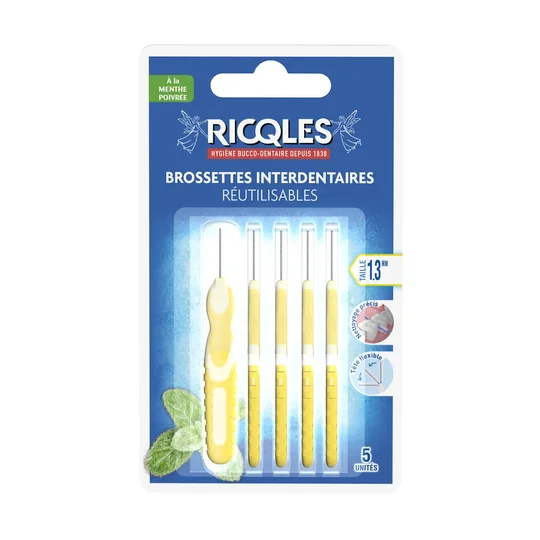 Brossettes Interdentaires Réutilisables Taille 1.3mm Nettoyage Précis Tête Flexible