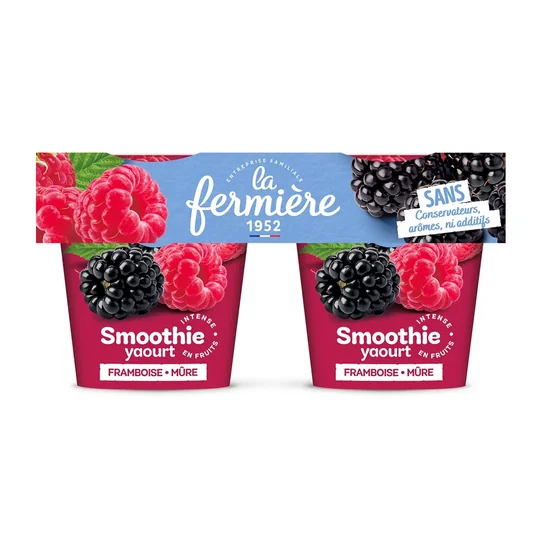 Yaourt Smoothie Framboise Mûre