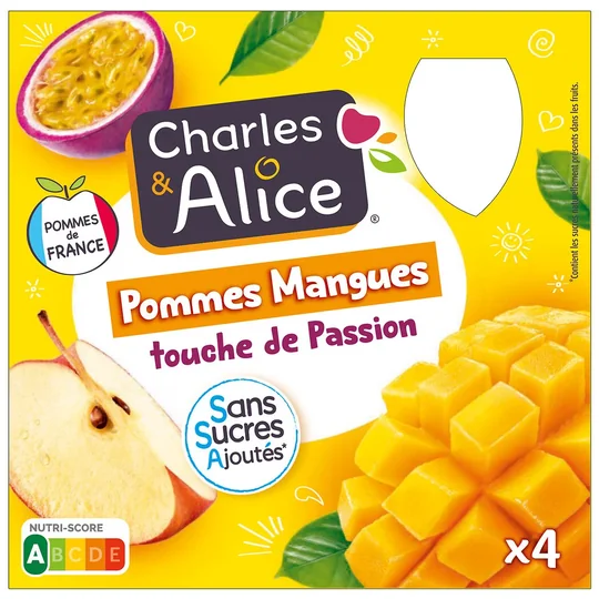 Compote Pomme Mangue Passion Sans Sucres Ajoutés