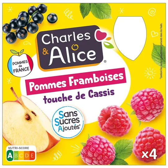 Compote Pomme Framboise Cassis Sans Sucres Ajoutés