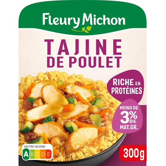 Plat Cuisiné Tajine de Poulet Semoule et Petits Légumes Cuisinés