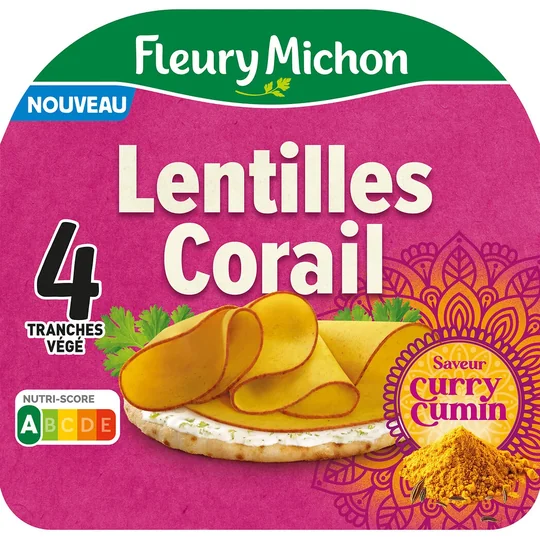 Tranches Végétales Lentilles Corail Curry Cumin
