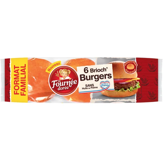 Pains Brioch'Burger Buns Nature
