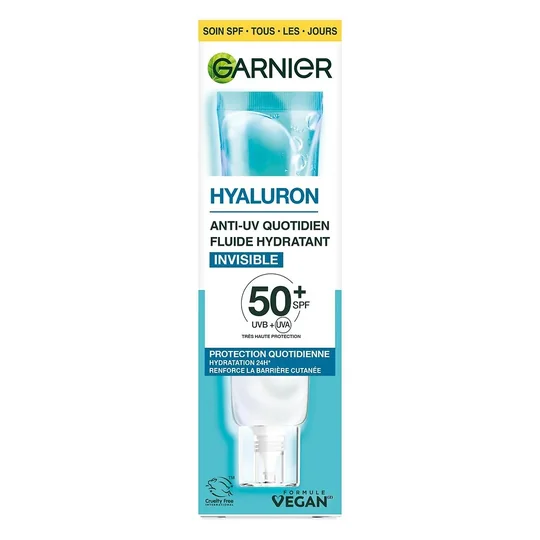 Fluide Hydratant invisible anti-uv quotidien SPF50+ à l'hyaluron