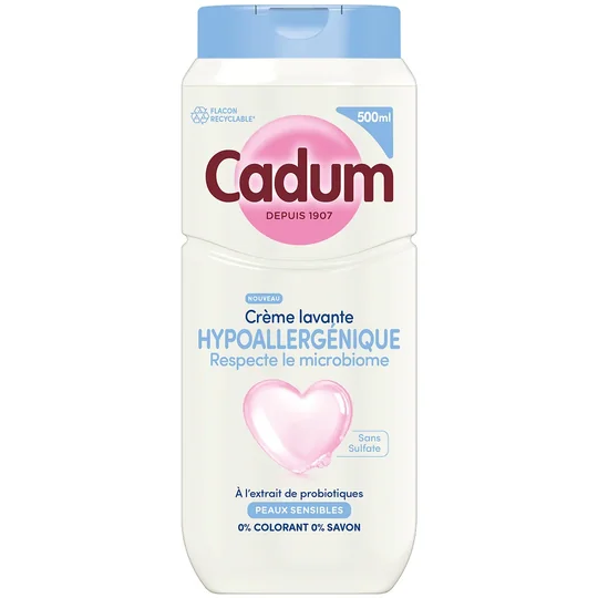 Crème Lavante Hyppoallergénique à l'Extrait de Probiotiques pour Peaux Sensibles