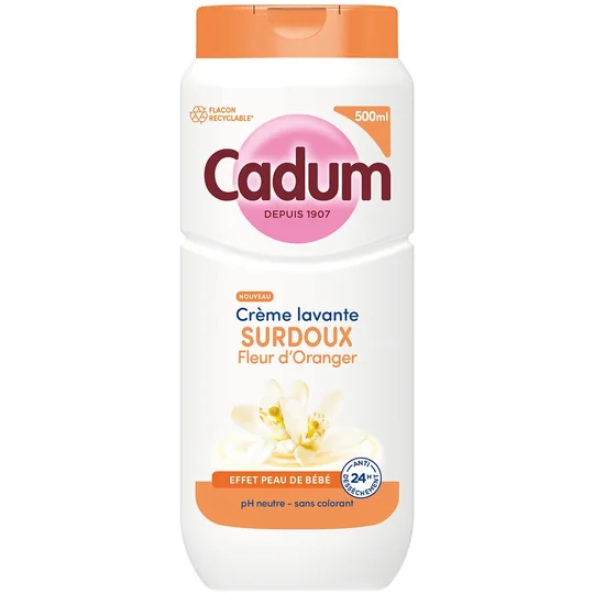 Crème Lavante Surdoux Fleur d'Oranger Effet Peau de Bébé