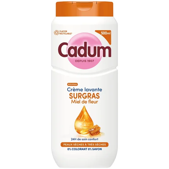 Crème Lavante Surgras Miel de Fleur pour Peaux Sèches à Très Sèches
