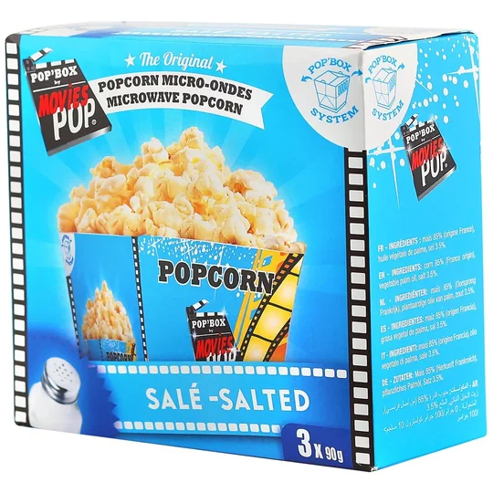 Popcorn micro ondes Pop'Box Salé
