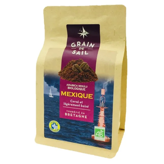 Café Moulu Pur Arabica Biologique Mexique Équilibré et Aromatique Intensité 4/5