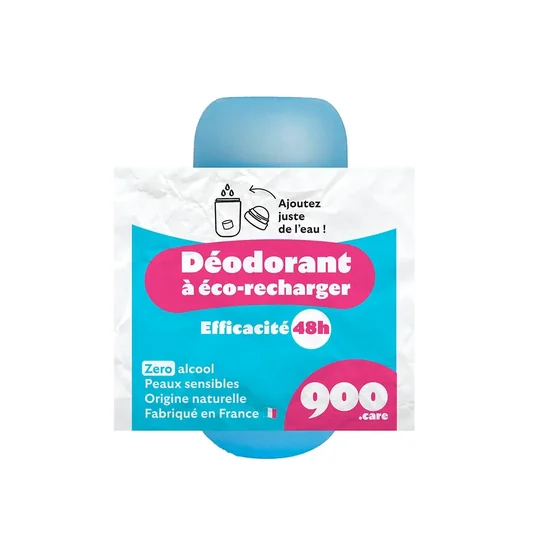 Déodorant à Eco-Recharger Efficacité 48h Zéro Alcool pour Peaux Sensibles Origine Naturelle