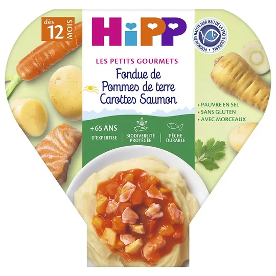 Plat bébé dès 12 mois Pomme de terre Carotte Saumon Les Petits Gourmets