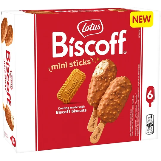 Glace avec des morceaux de biscuits caramélisés