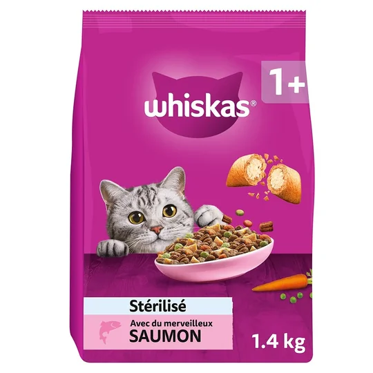 Croquettes pour Chat Adulte Stérilisé au Saumon