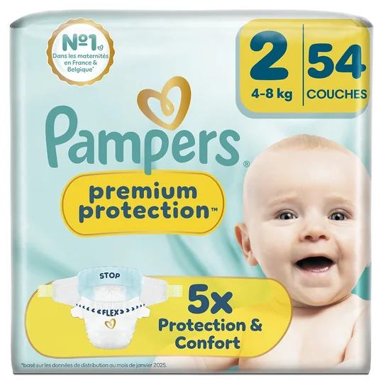 Couches Premium Protection 4-8kg - Taille 2