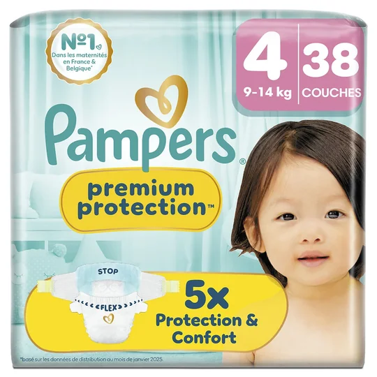 Couches Premium Protection 9-14kg - Taille 4