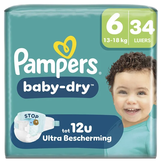 Couches Baby-Dry 13-18kg - Taille 6