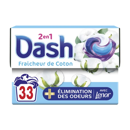 Lessive Capsules 2en1 Fraîcheur de Coton