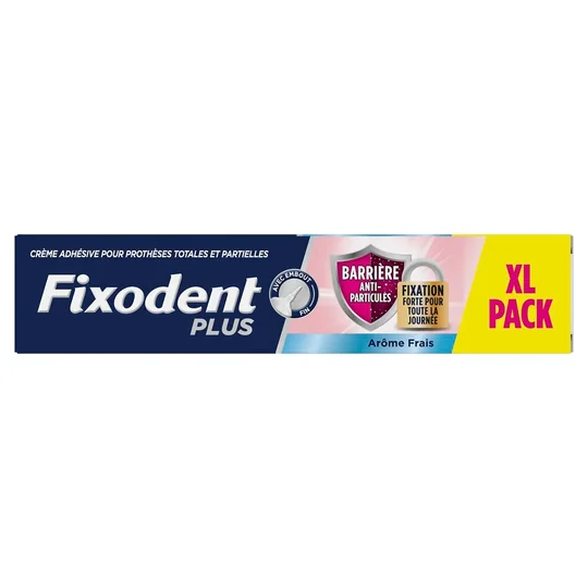 Crème fixative Pour Prothèses Totales et Partielles Avec Embout Fin Barrière Anti-Particules Fixation Forte Toute la Journée XL Pack