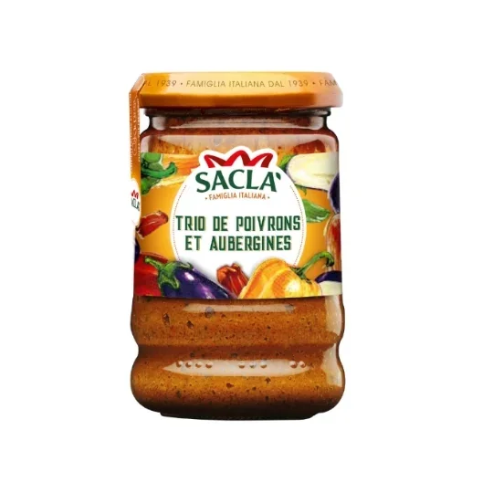 Sauce Sacla'Italia Trio poivrons aubergines