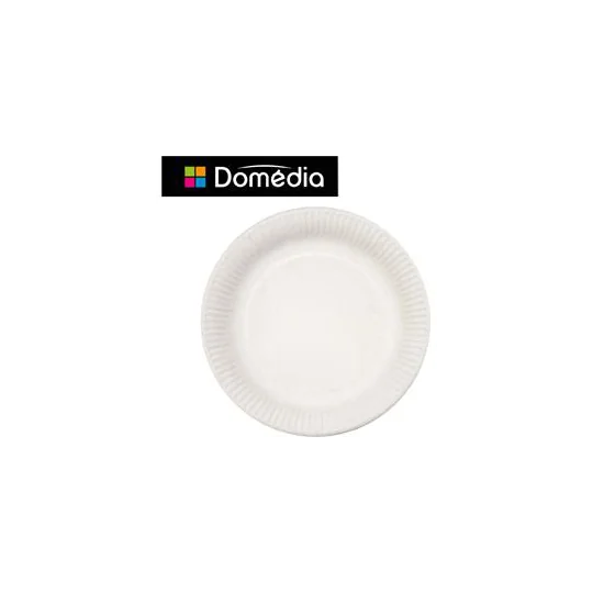 Assiettes carton diam 18 cm, blanc