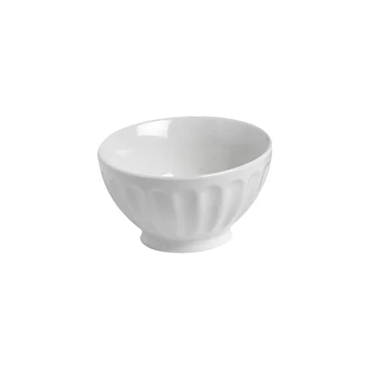 Bol à cotes porcelaine blanche